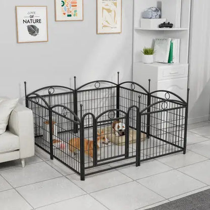 Dog Metal Playpen Indoor & Outdoor - 24 Inch - 8 Panel