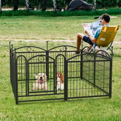 Dog Metal Playpen Indoor & Outdoor - 24 Inch - 8 Panel