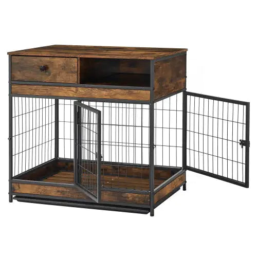 Furniture Dog Cage - Double Door