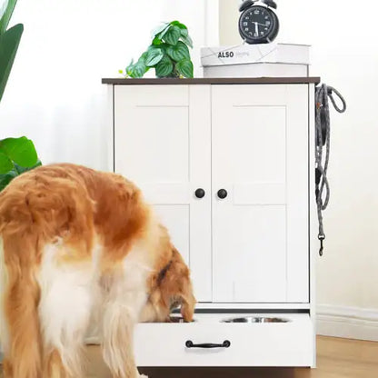 Furniture Style Cabinet with Feeding Station Drawer