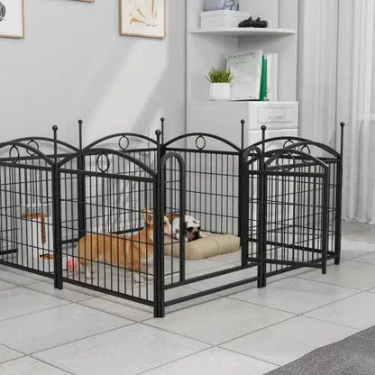 Dog Metal Playpen Indoor & Outdoor - 24 Inch - 8 Panel