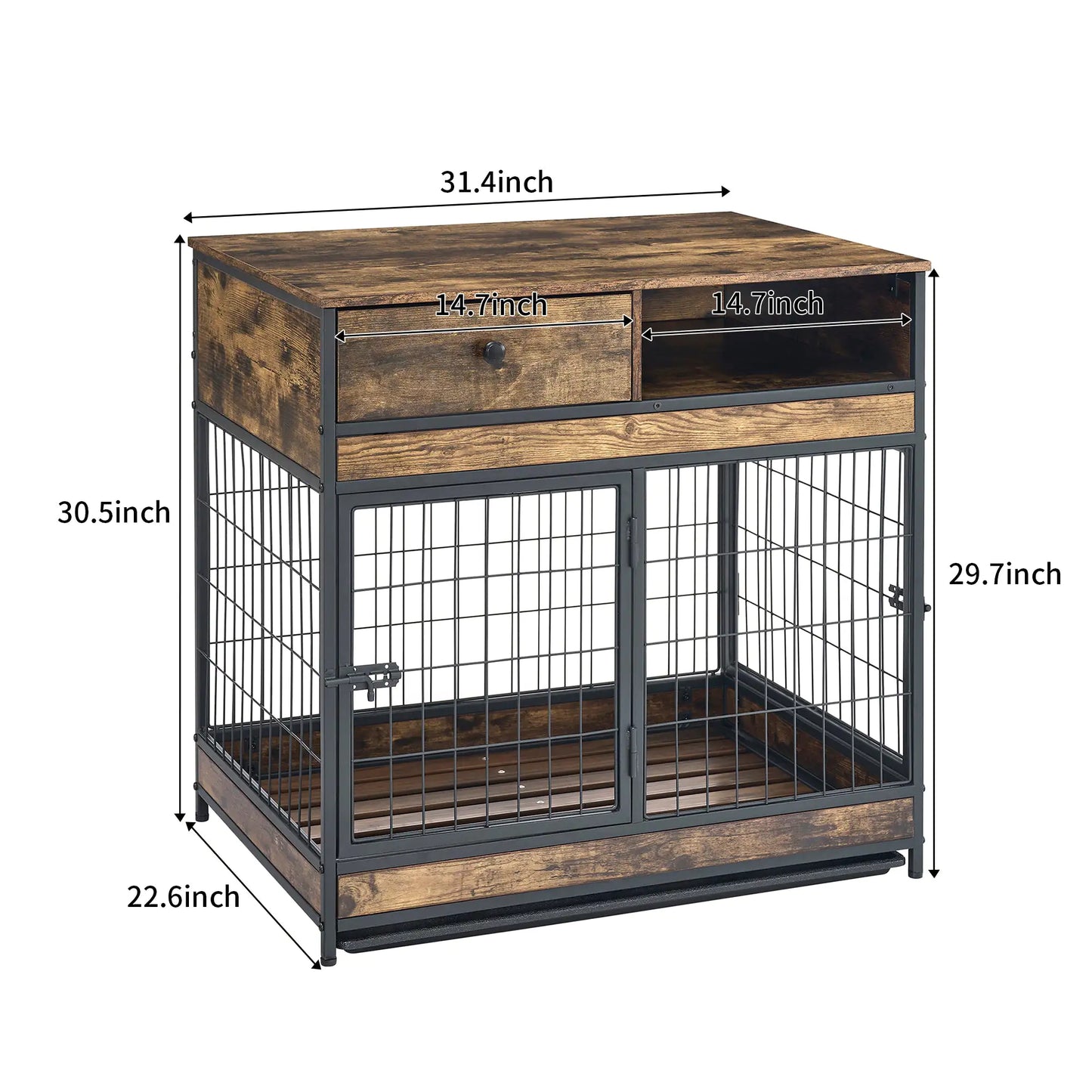 Furniture Dog Cage - Double Door